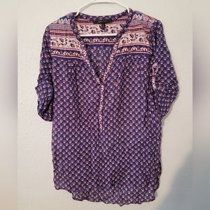 M BCBG patterned blouse